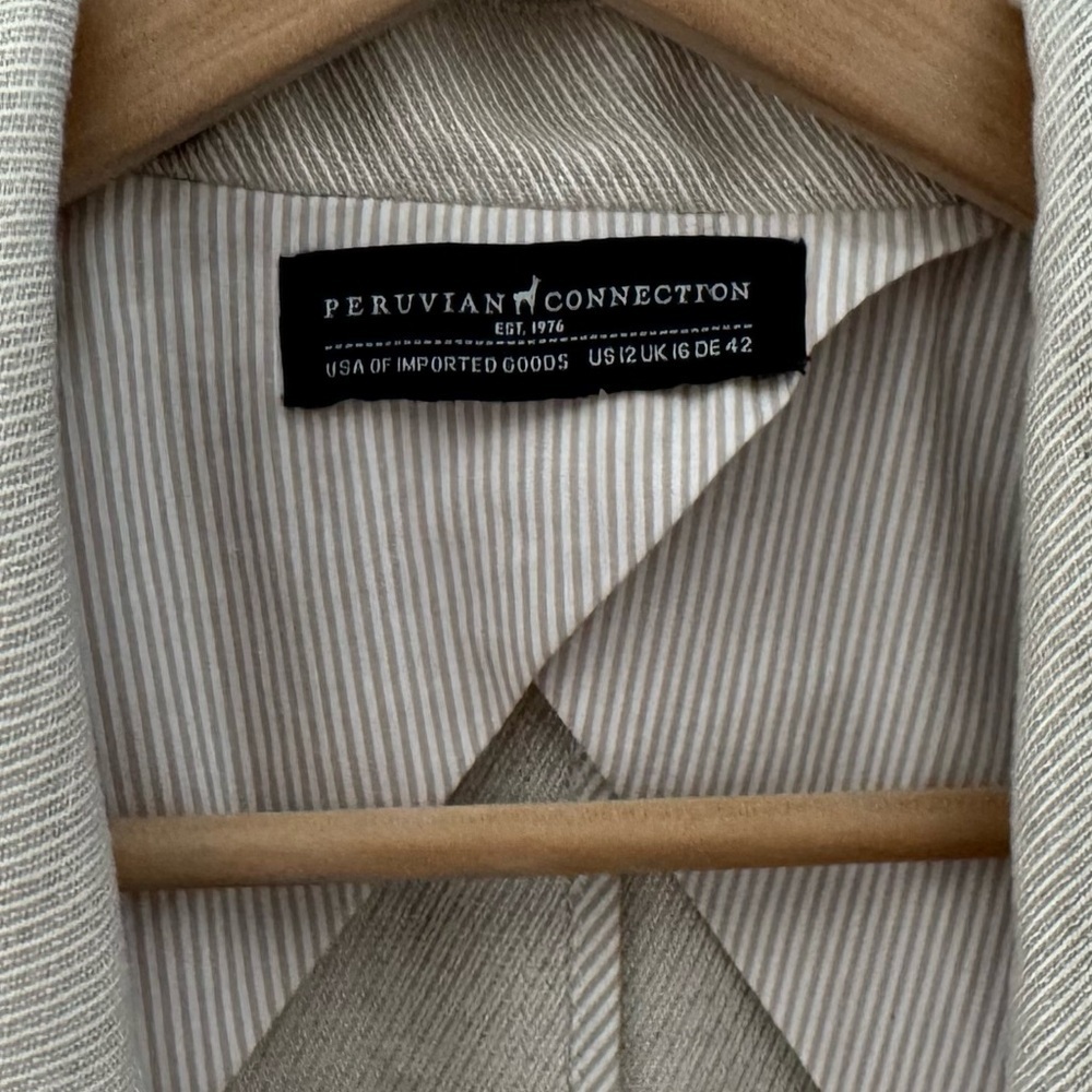 Peruvian Connection Beige Blazer - image 12